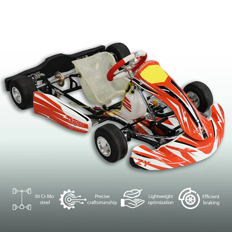 Customizable Source Factory Single Seated Gas Go Kart for Kids 2 Stroke Track Chain Drive Track Drifting Kart