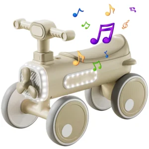 Customize Light and Music Children’s Sliding Walker Scooter Without Pedal Four Wheel Foot Baby Ride on Car for Boys Girls