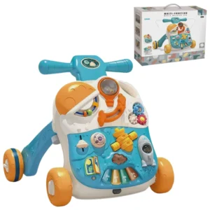 Customized Baby 3 in 1 Multifunctional Walker Musical Learning Toy with Light & Interactive Functions for Toddler Gift