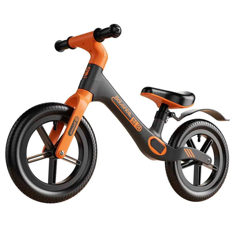 Customized Children's Balance Bike 3 6 Years Old Pedal Free Plastic Frame 12" Wheels Bilateral Folding Pedal