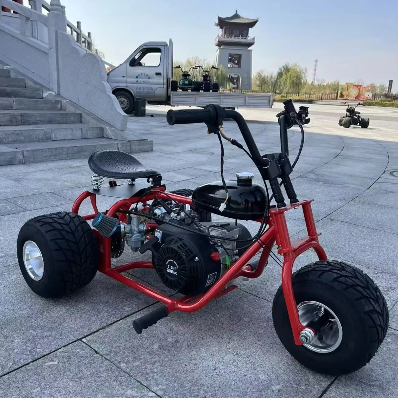 Customized China 212cc Four-Stroke Fuel Off-Road Gas Powered Adult Fast Motorized Mini Trike in Stock for Sale