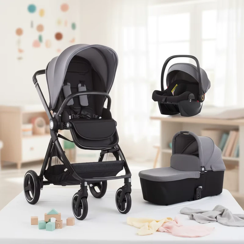 Customized European Baby Stroller 4 Wheel Lightweight Foldable Compact Portable Travel System EN1888 Certified for 0 3 Years Old