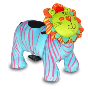 Customized Kids Electric Animal Scooter Mountable Four Wheeler with Plush Material for Mall Rides and Walks