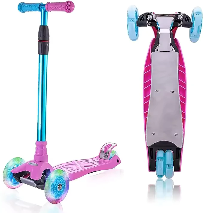 Customized Unisex Kids Scooter Newest Design 6-Years-Old Kids' Ride-on Scate with Three PU Wheels