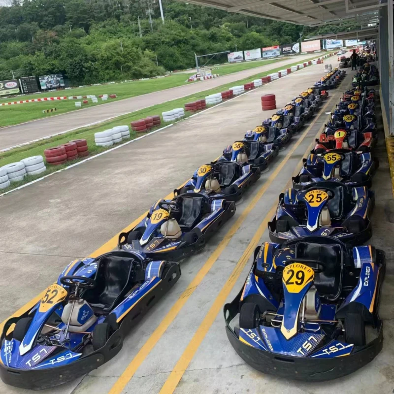 Customized square electric go kart with adjustable speed for two people suitable for children and adults' entertainment use