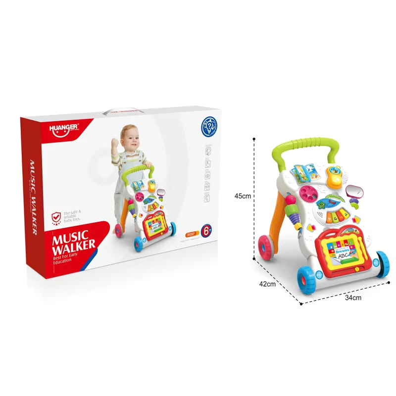 Cute Baby Walker Multifunctional Anti-rollover Baby Walker with Music and Light