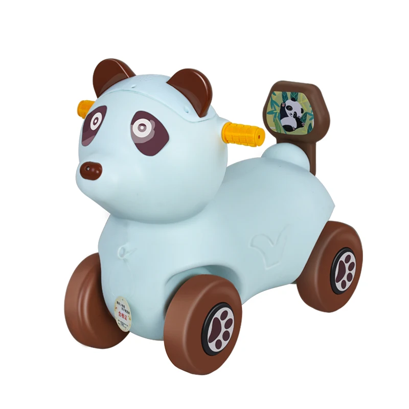Cute Cartoon Shape Baby Rocking Horse Plastic 2 in 1 Baby Riding Toy Animal Rocking Horse With Light
