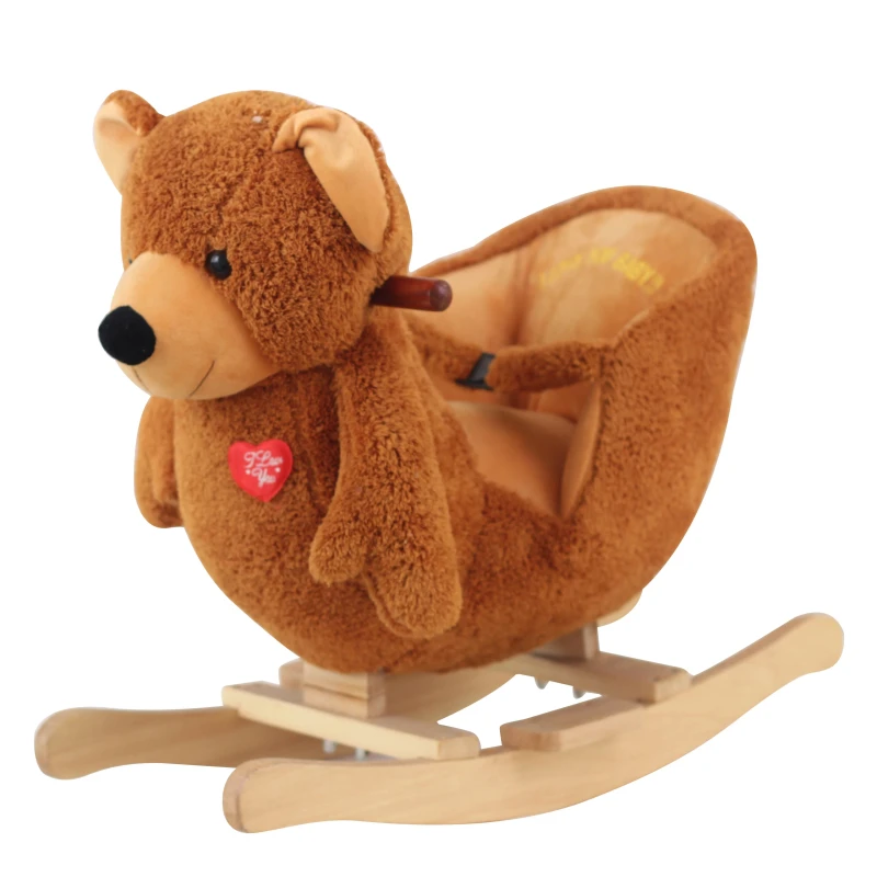 Cute Fun Toddler Ride on Toys Soft Plush Rocking Chair Toys Animal Rocking Chair for Kids