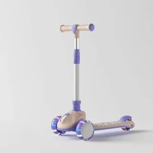 Cute Kids Scooter with LED Light 3 Wheels for Children Aged 6-8 Years