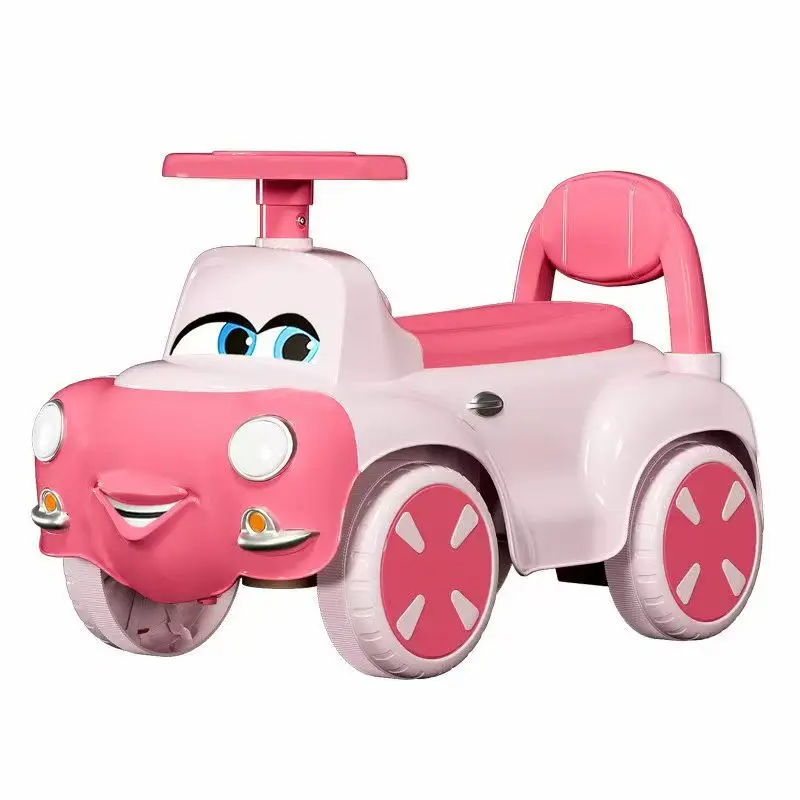 Cute Kids Sliding Car Children's Four Wheel Glide Twist Car Plastic Material with Music & Light Baby Ride on Car