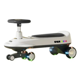 Cute Outdoor Plastic Ride on Swing Car with Light & Music Twist Wiggle Function for 1+ Years Kids