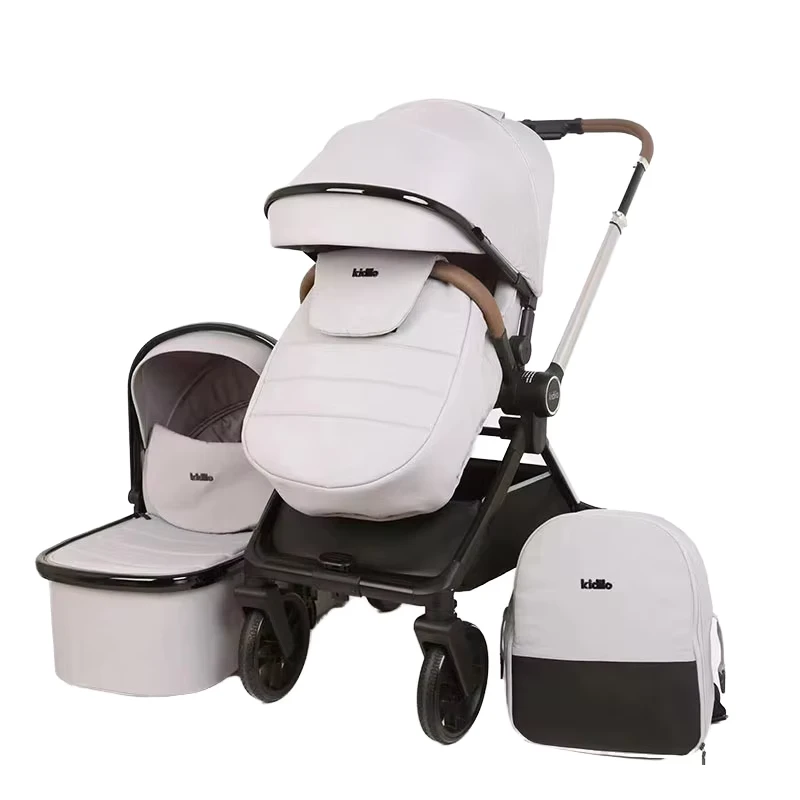 D900+C High View Two Way 2 in 1 Baby Stroller Factory Reclinable Seatable Carrycot for Kids