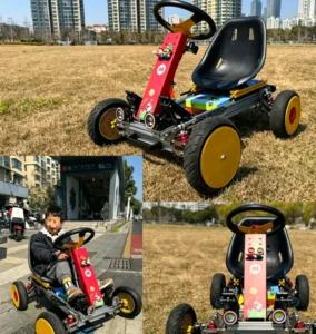 DIY Foldable Go Kart Kit Portable Electric Go Kart Fits Car Trunk for Kids Adults Outdoor Fun