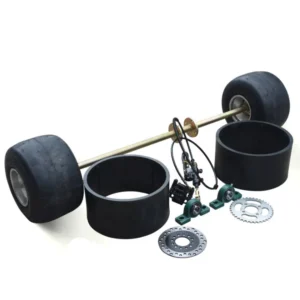 DIY Modified Go Kart Drift Trike Parts 1M Rear Axle with Drift Wheels and Rings Kit