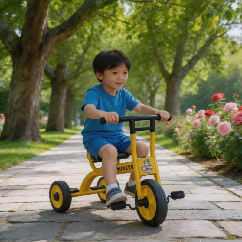 Deluxe Single Kids Pedal Tricycle for Toddlers, Kindergarten Outdoor Activity for Preschool Physical Education