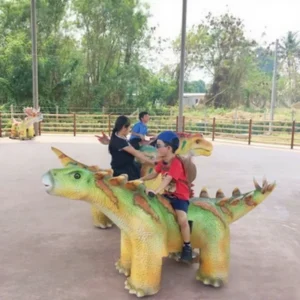 Dinosaur Park Walking Animatronics Dinosaur Entertainments Electric Ride on Animated Dinosaur