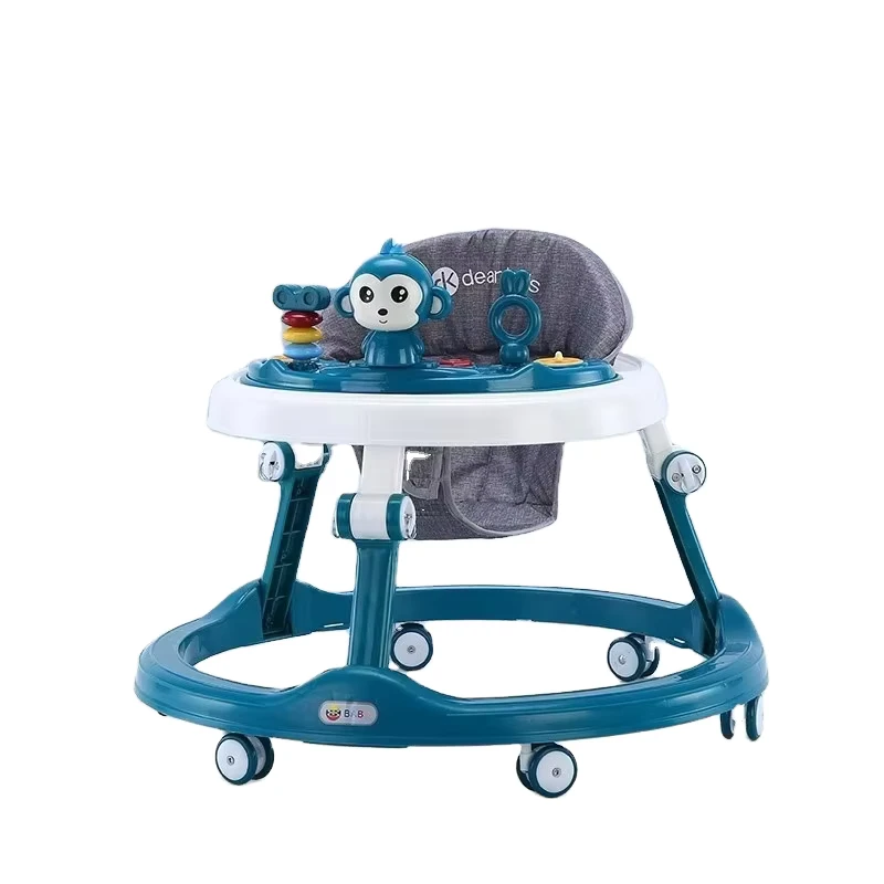 Direct Factory Sale Multifunctional Durable Plastic Baby Walker with Light & Music Toy for 6-18 Months Old Babies