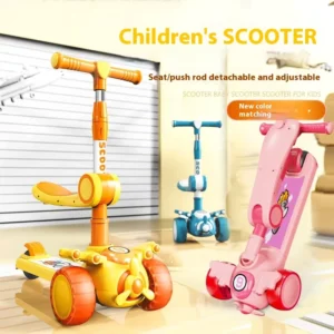 Direct Plastic Three Wheeled Scooter for 1-5 Year Old Boys and Girls for Sitting Riding Sliding