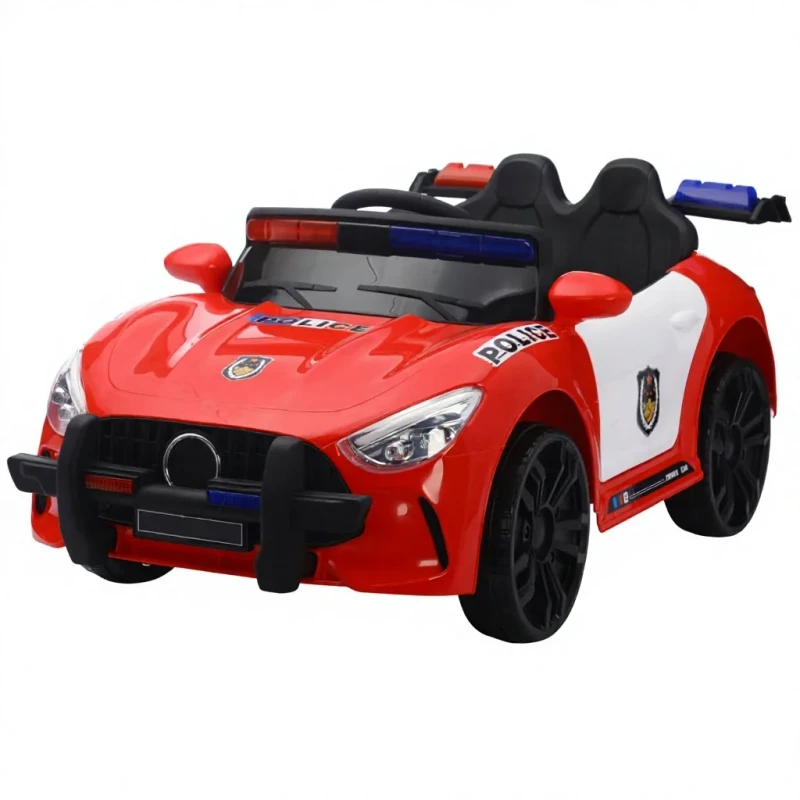 Double Drive Large Vehicles LED Electric Toys Kids Off Ride Ride-on Car Bumper Toddler 4Wheel Police Car