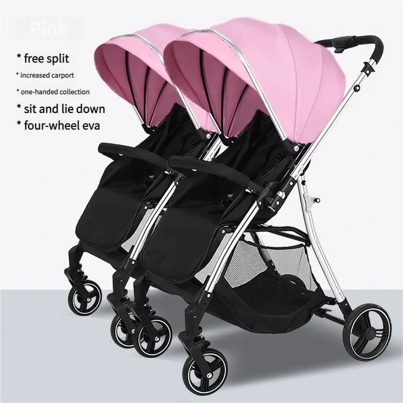 Double Tandem Stroller for Baby with Increased Convenience and Comfort