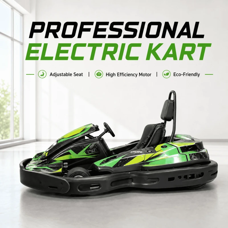 Dual Drive Big Motor Business Electric Go-Karting Car Go-Karts Adjustable Speed and Length Adults Can Ride Karts