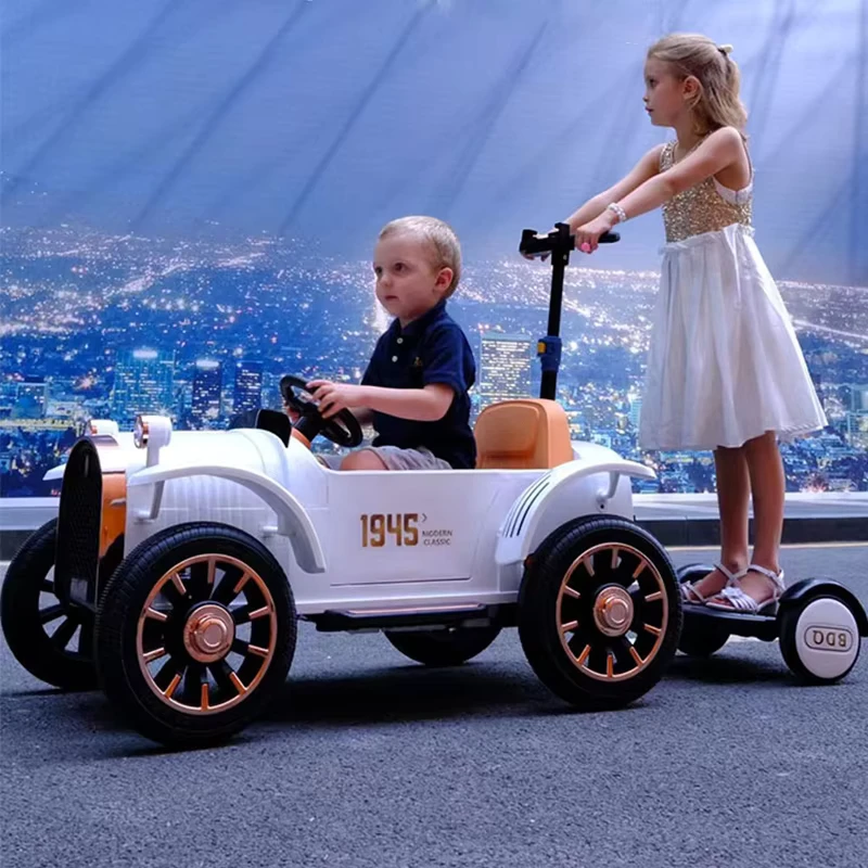 Dual Motor Kids Electric Cargo Car Plastic Toy for Children to Drive 4 Wheel Design