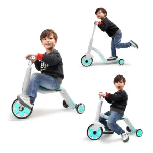 Dual Purpose Scooter for Kids Children Adjustable Handle Hight 3 Wheels Kids Scooter Bike