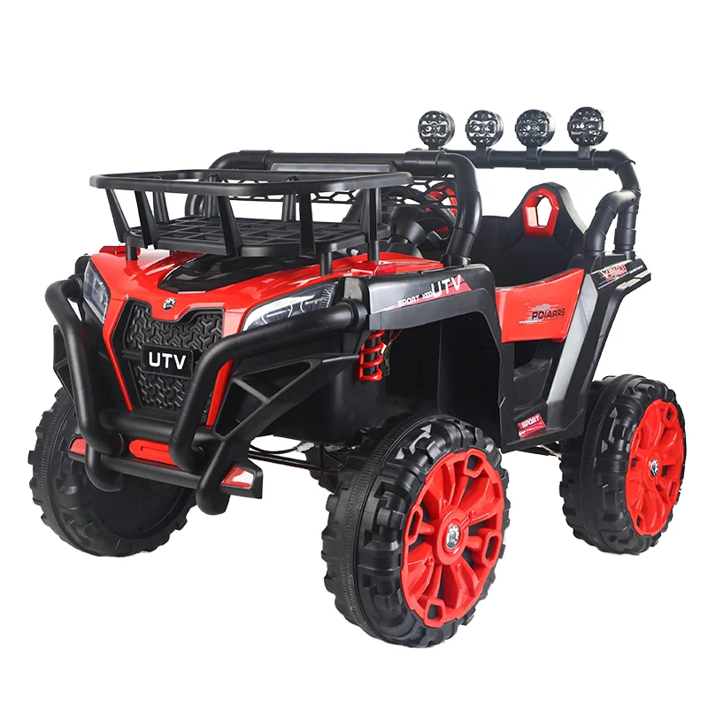Dual Seater 12V Battery Electric Ride on Cars for Big Kids to Drive With Remote Children Off road Plastic Outdoor Toy Vehicle