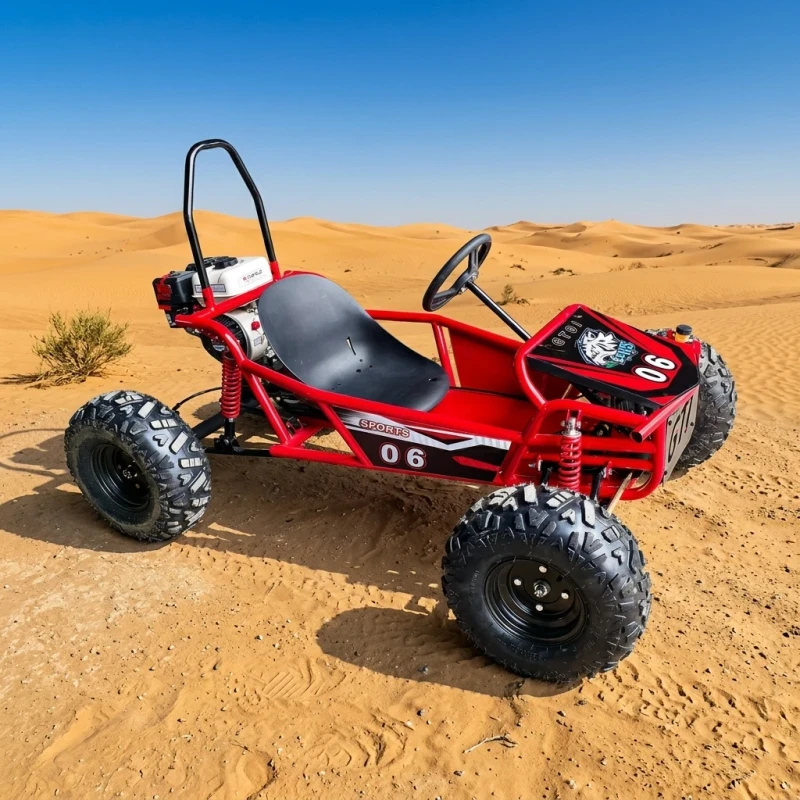 Durable Gas 4 Stroke 212cc Chain Drive Buggy Kart with Disc Brake for Outdoor Racing Kid & Adult Use 80km h Max Speed
