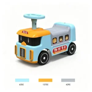Durable Kids Ride on Car Foot to Floor Sliding Toy for Toddlers with Music and Horn 4 Wheel Baby Push Car for Gifts