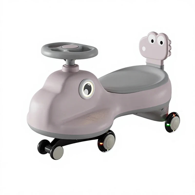 Durable Kids Swing Car with 360° Rotating Wheels Safe Ride on Toy for Toddlers