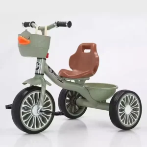 Durable Plastic Lightweight Toddler Pedal Bicycle Large 3-Wheel Safety Ride-On for Kids 1-3-6 Years Kids’ Tricycles Music Made