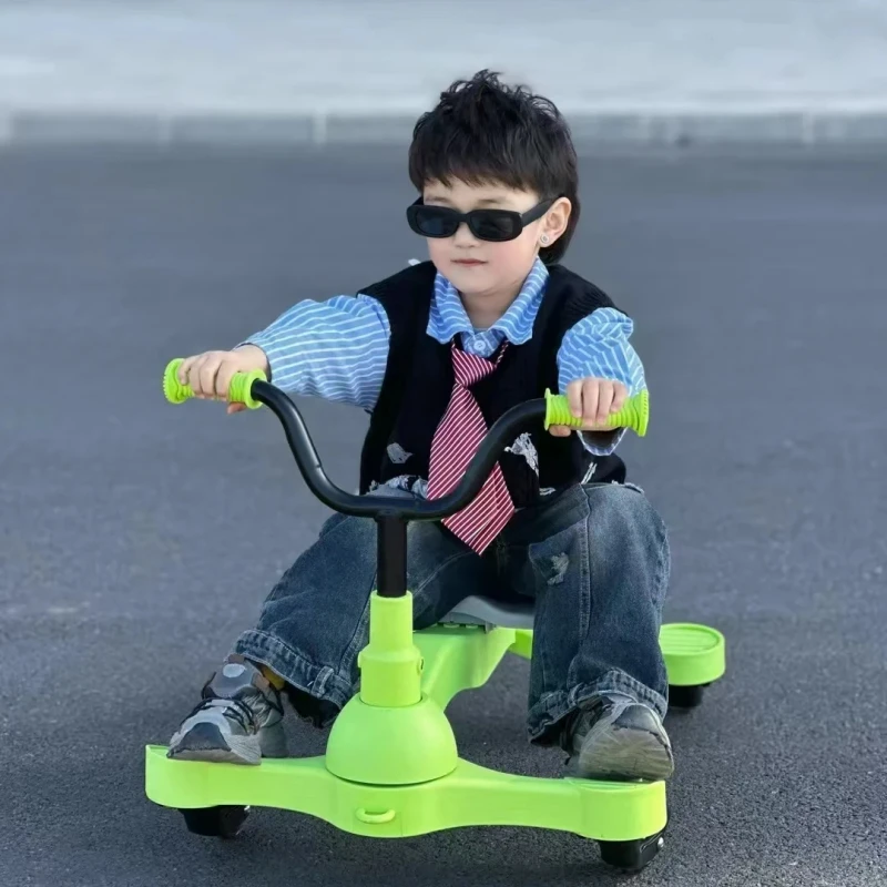Durable Plastic Material Electric Anti Tip Car Scooter for Kids New Twist Four Wheels Baby Swing Car Scooter
