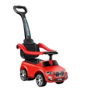 Durable Plastic Pedal Foot Powered Sliding Carriage for Kids 2 to 4 Years Hand Pushbar & Music Kids Ride on Wheel Powered Baby Car