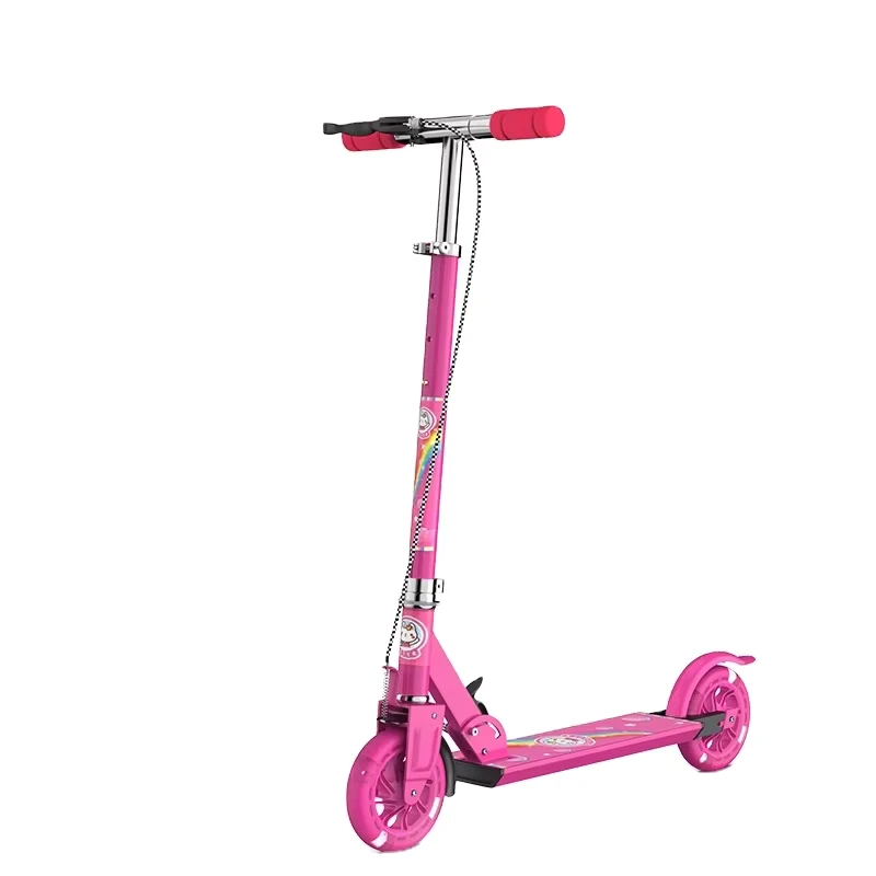 Durable Steel and PU Wheel Material Foldable 2-Wheel Kick Scooter for Kids and Teenagers Aged 2-12 Foot Scooter