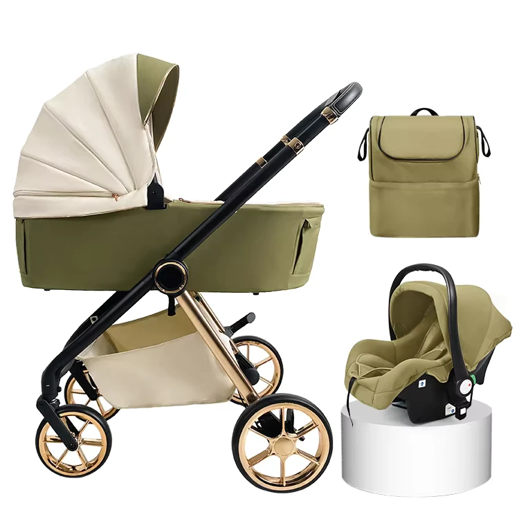 EN1888 Approved Baby Stroller Two Way Parent Child Mode + Shockproof Wheels + Large Storage Basket