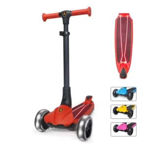 EN71 New Design Kids Scooter Foldable Children Scooter with Flash Deck 4 Height Adjustable for 3+ Age Kids