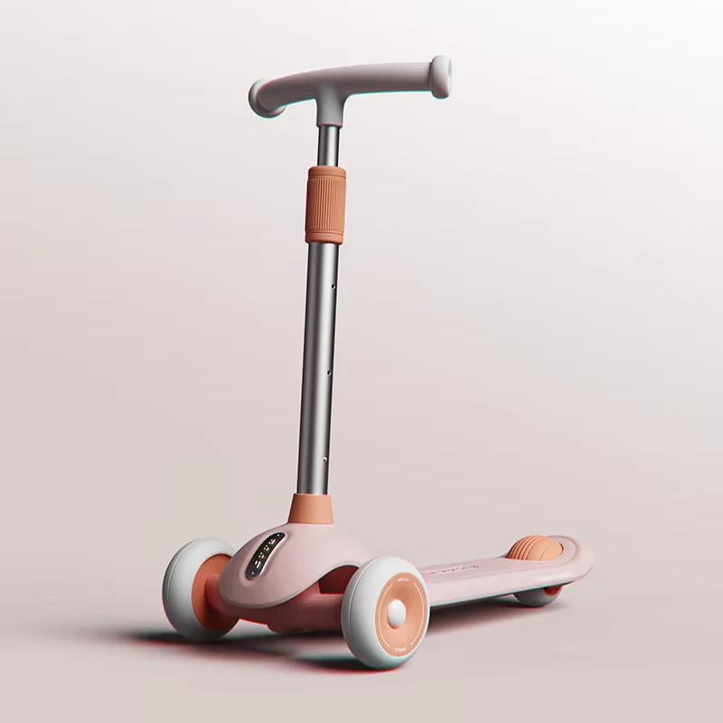 EU Approved Kids Scooter with Colorful Lights and Music Durable Deck and Wheels 3-10 Years Outdoor Use Kids Foot Scooter