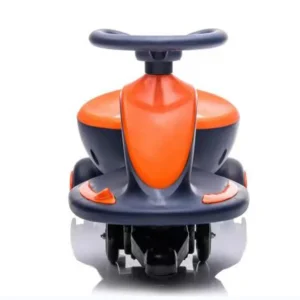 EU Warehouse Children Swing Toy Car Kids Baby Electric Swing Car with Shiny Flash Wheels