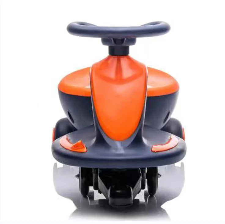 EU Warehouse Children Swing Toy Car Kids Baby Electric Swing Car with Shiny Flash Wheels