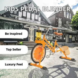 EXI Commercial Balance Bike with Smoothie Fruit Blender Bike and Quantity Frame for Kids Stationary Advertising Juice Bike