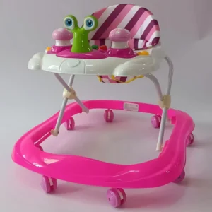 Early Learning Foldable Baby Walker with Shape Sorting and Color Recognition Modules Plastic Frame for Brain Development