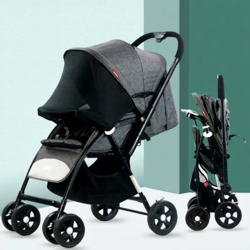 Easy to Carry Lightweight Foldable Baby Stroller with Aluminum Alloy Frame for Ages 0-3 Years