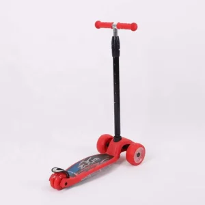 Easy to Operate Kid Double Pedal Scooter Durable Kids Scooter With Light for Kids Green