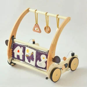 Eco-Friendly Wooden Baby Walker 2-in-1 Safe & Sustainable Toy for Baby’s First Steps Canadian Design
