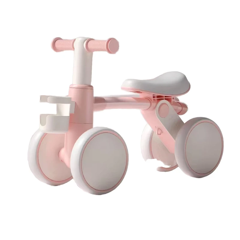 Eco friendly 4 Wheel Kids Balance Bike Ordinary Pedal Mini Scooter with Aluminum Steel Magnesium Alloy Fork for Younger Riders