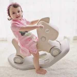 Eco friendly Modern Toddler 2 in 1 Baby Plastic Horse Kids Rocking Horse Ride on Animal for Children
