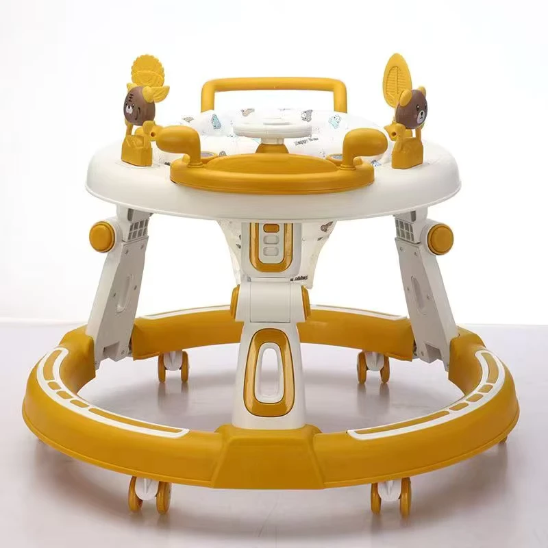 Educational Learning Baby Walker Anti O Leg Anti Rollover Features Foldable Plastic 20KG Load Capacity for Infants 0 3 Years