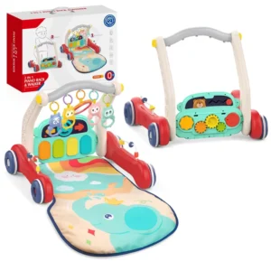 Educational Multifunctional Strollers Wheel Handheld Baby 2 In 1 Learning Musical Push Walker Toys