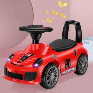 Electric 4 Wheel Kids Swing Ride on Car with Music Light Slide Feature 70kg Max Load for Ages 3 12 Outdoor Use